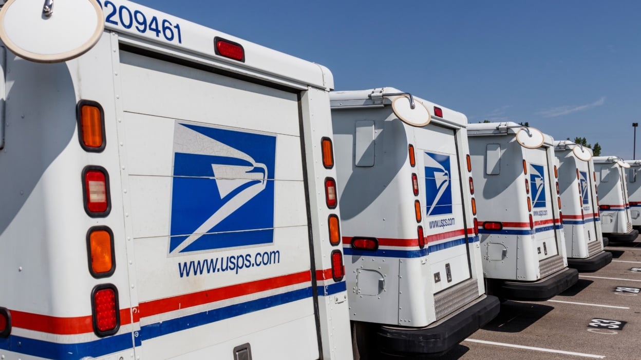 Postal delivery vans