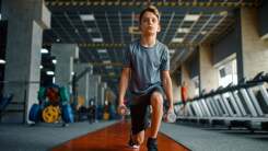 kid doing lunges