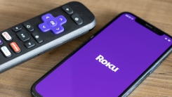 Roku remote control and smartphone
