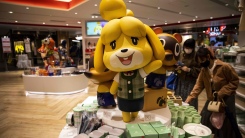 Animal Crossing figure at convention