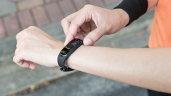 fitness tracker on wrist