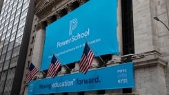 PowerSchool signage in front of NYSE