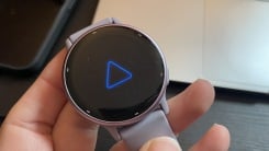 Blue triangle on a Garmin watch