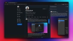 The author's Bluesky profile with a sidebar open that displayed saved posts.