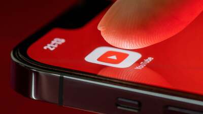 YouTube app on a smartphone
