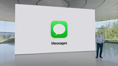 slide of apple messages at wwdc