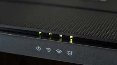 router blinking lights