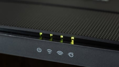router blinking lights