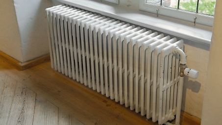 old radiator in house