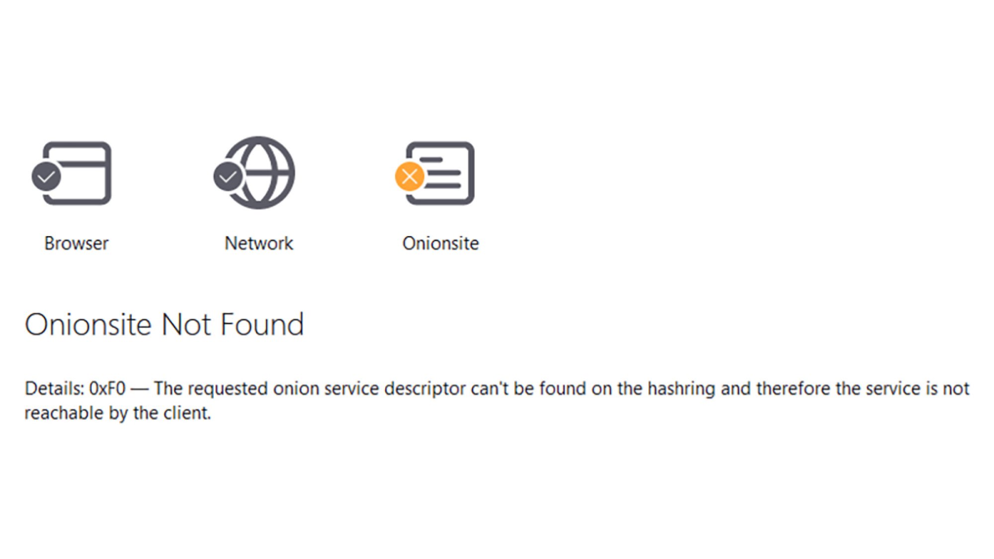 Onion error