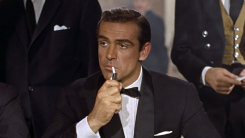 A screenshot of Sean Connery as James Bond in Dr No