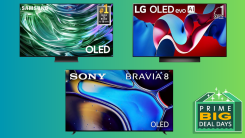 collage of TVs on sale for amazon's october prime day