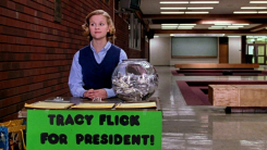 A screenshot of Reese Witherspoon as Tracy Flick in Election