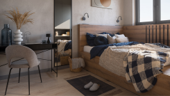 Stylish dormitory style room
