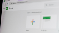 Google sheets window for new spreadsheet