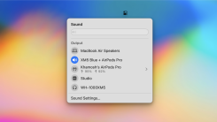 Choosing a pair of connected headphones as sound output on Mac.