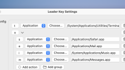Leader Key settings page.