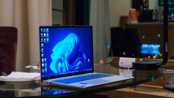 windows open on a laptop in a dark room