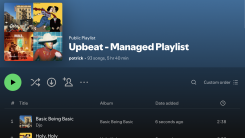 A screenshot of a playlist