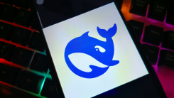 Deepseek app logo icon displayed on a smartphone screen