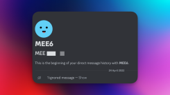 Ignored messages in Discord.