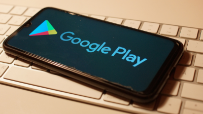 Google Play app on a smartphone