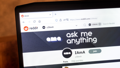 screenshot of reddit's "ask me anything" search tool