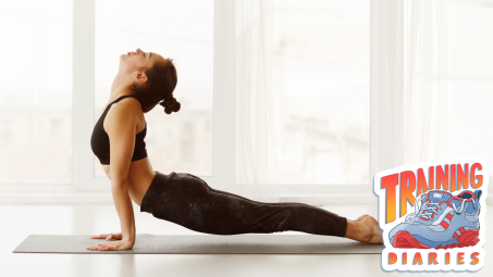 Woman doing yoga.