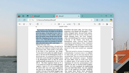 OCRmyPDF can be used to highlight and copy text in a PDF document, as shown here