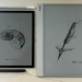 the Boox Note Air 4C and Boox Note Max next to each other on a marble countertop