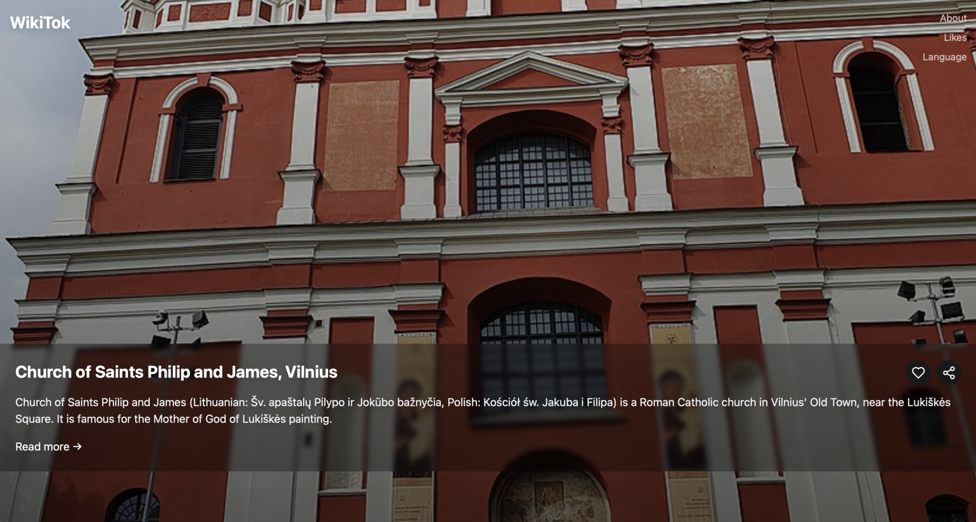 wikitok on Desktop browser